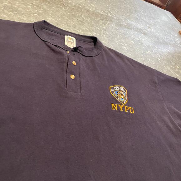 Vintage NYPD Single Stitch Embroidered Shirt 2XL USA New York Police Department - Picture 4 of 13